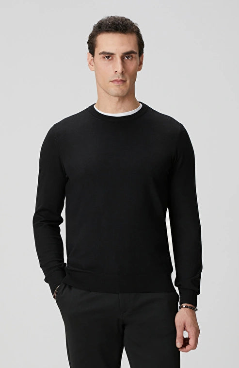 MEN'S Black Basic Knit Sweater