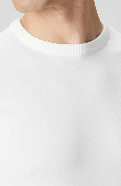 MEN'S Ecru Basic Knit Sweater