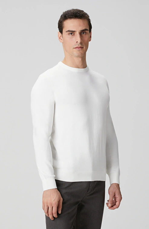 MEN'S Ecru Basic Knit Sweater