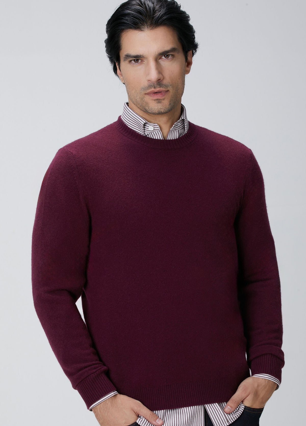 MEN'S BURGUNDY KNITWEAR