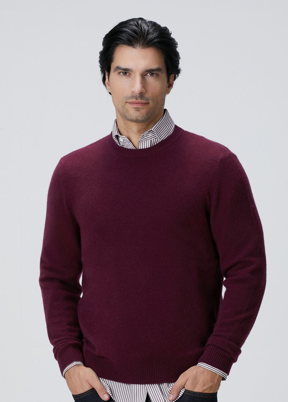 MEN'S BURGUNDY KNITWEAR