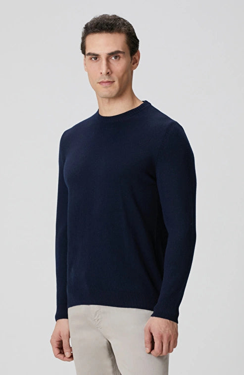 MEN'S Navy Cashmere Knit Sweater