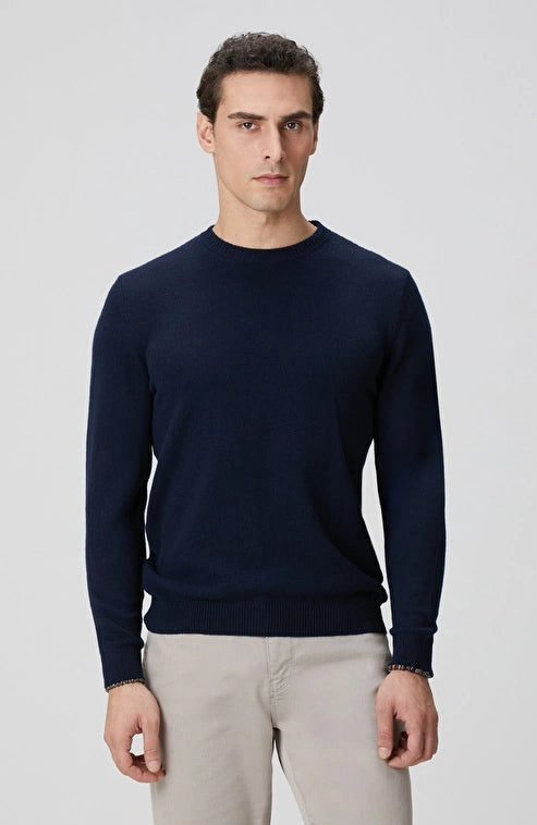 MEN'S Navy Cashmere Knit Sweater