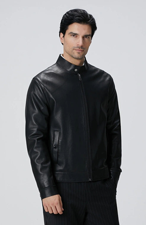 MEN'S Black Leather Jacket