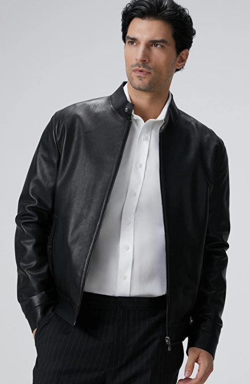 MEN'S Black Leather Jacket