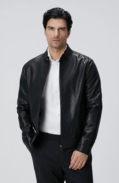 MEN'S Black Leather Jacket