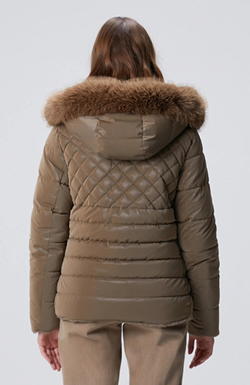 WOMEN'S Dark Beige Double-Sided Coat