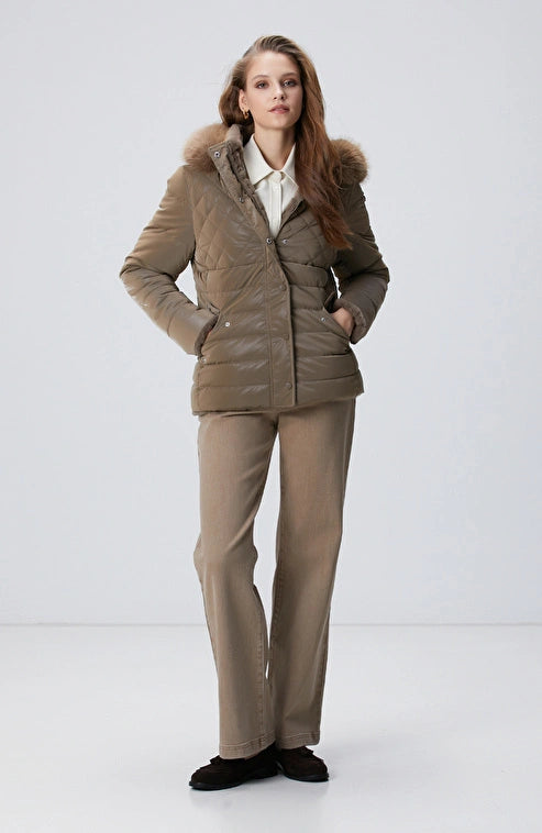 WOMEN'S Dark Beige Double-Sided Coat