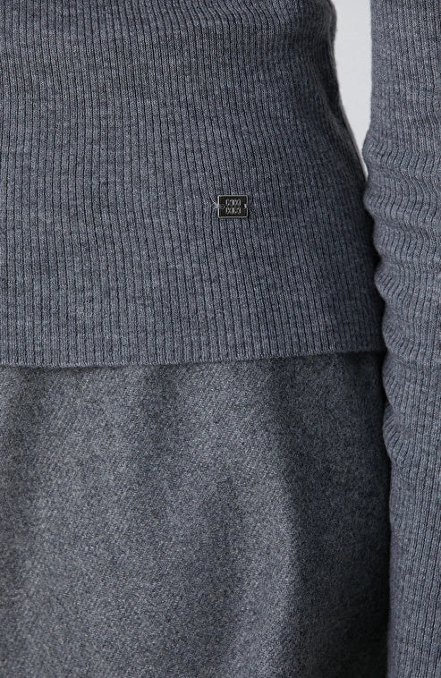WOMEN'S Gray Melange Sweater