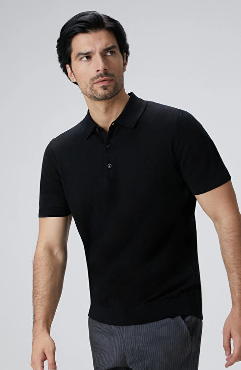 MEN'S Black Basic Knit Sweater