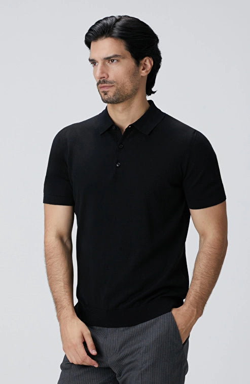 MEN'S Black Basic Knit Sweater