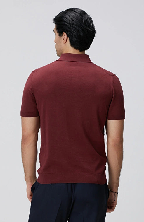 MEN'S Burgundy Basic Knit Sweater