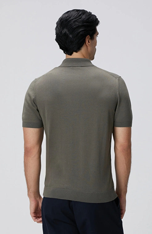 MEN'S Khaki Basic Knit Sweater