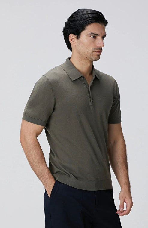 MEN'S Khaki Basic Knit Sweater