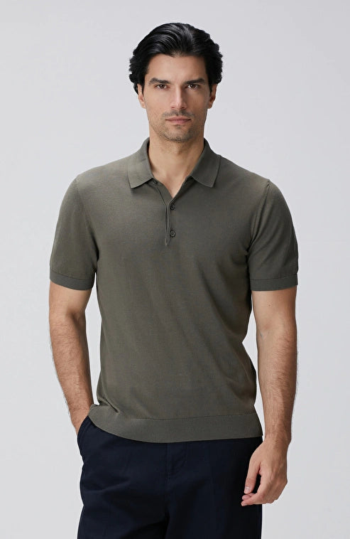 MEN'S Khaki Basic Knit Sweater