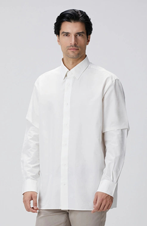 MEN'S Off-White Striped Shirt