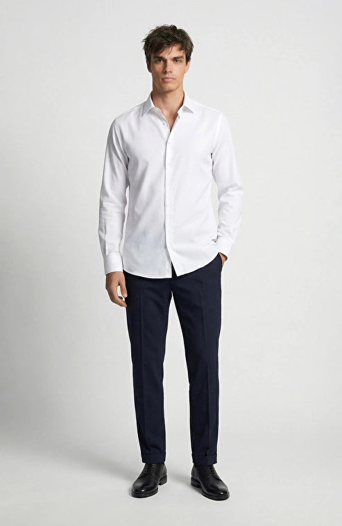 MEN'S White Non-iron Oxford Shirt
