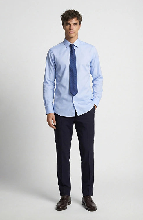 MEN'S Non-Iron Blue Shirt Oxford Shirt