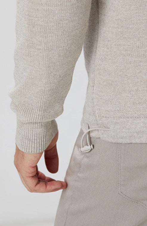 MEN'S Beige Melange Wool Blend Sweater