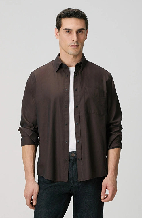 MEN'S Brown Oxford Shirt
