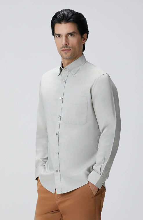 MEN'S Light Khaki Oxford Shirt