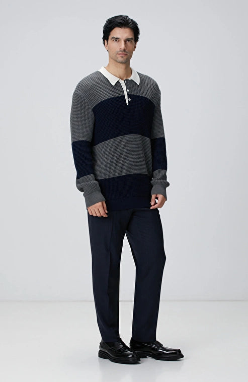 MEN'S Gray Knitted Sweater
