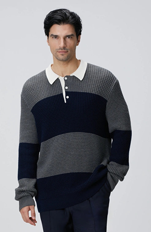 MEN'S Gray Knitted Sweater