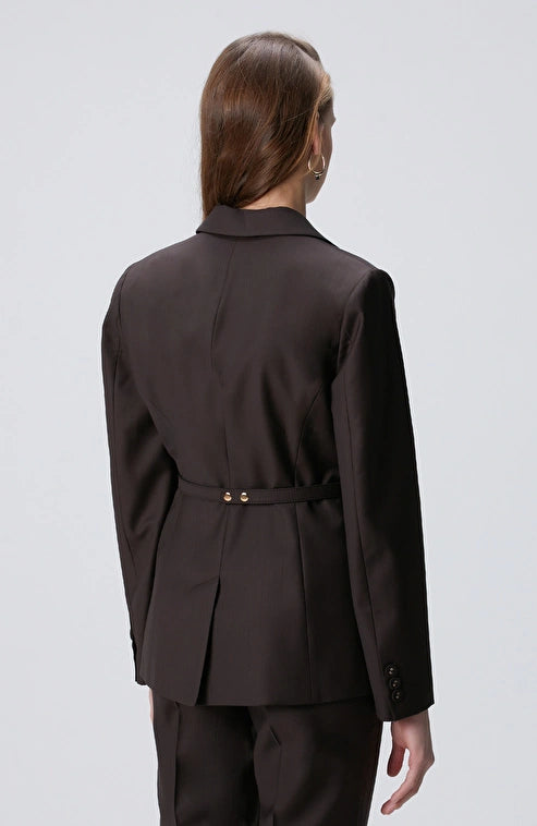 WOMEN'S Bitter Coffee Wool Blend Jacket