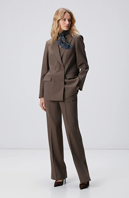 WOMEN'S Mink Wool Blend Trousers