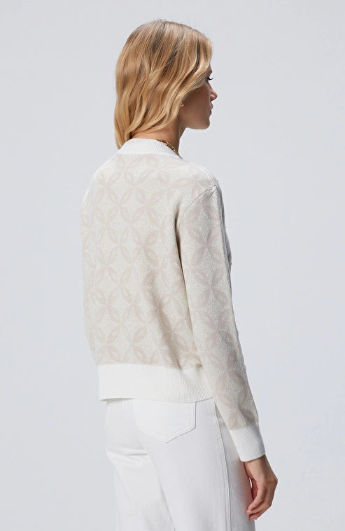 WOMEN'S Off-White Glittery Knit Sweater