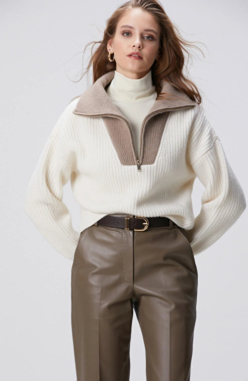 WOMEN'S Limited Off White Wool Sweater