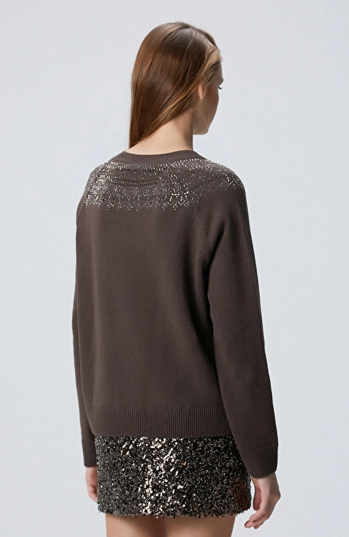 WOMEN'S Limited Mink Stoned Sweater