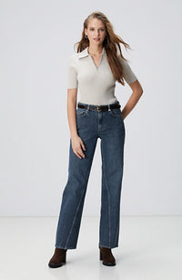 WOMEN'S N-Tech Stone Polo Neck Knitwear Sweater