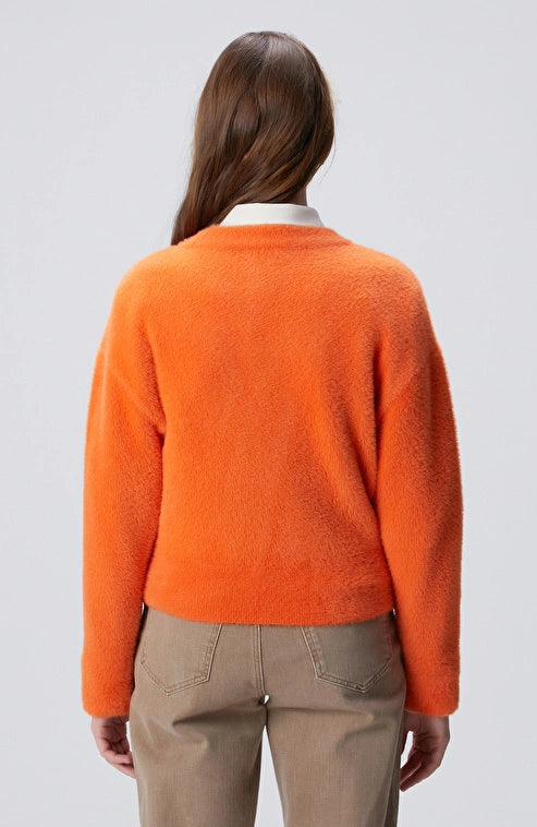 WOMEN'S Orange Knitted Sweater