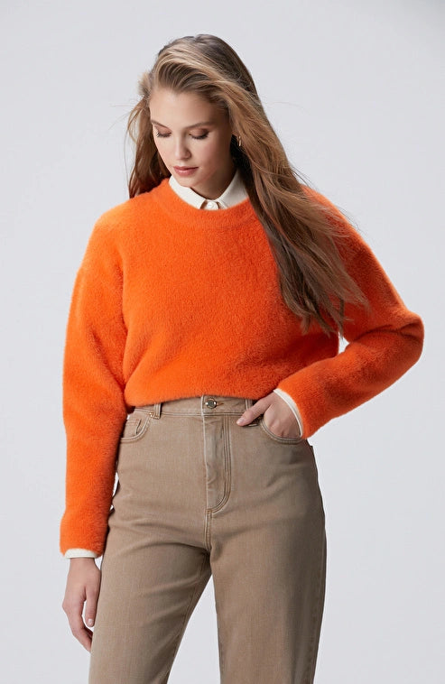 WOMEN'S Orange Knitted Sweater