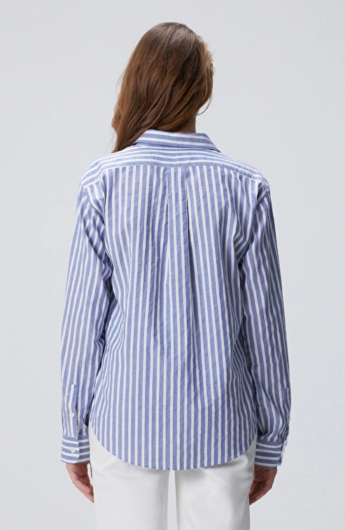 WOMEN'S Blue and White Oxford Shirt