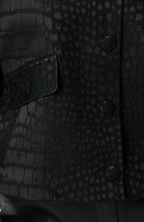 WOMEN'S Black Wool Blend Coat