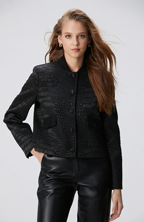 WOMEN'S Black Wool Blend Coat