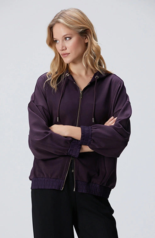 WOMEN'S Purple Modal Blend Sweatshirt