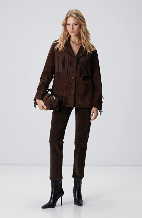 WOMEN'S Dark Brown Denim Pants