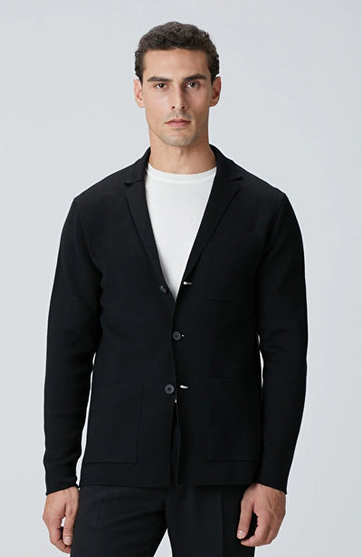 MEN'S Black Knit Jacket