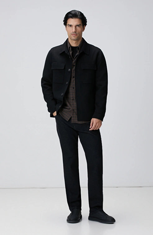 MEN'S Black Cashmere Touch Denim Pants