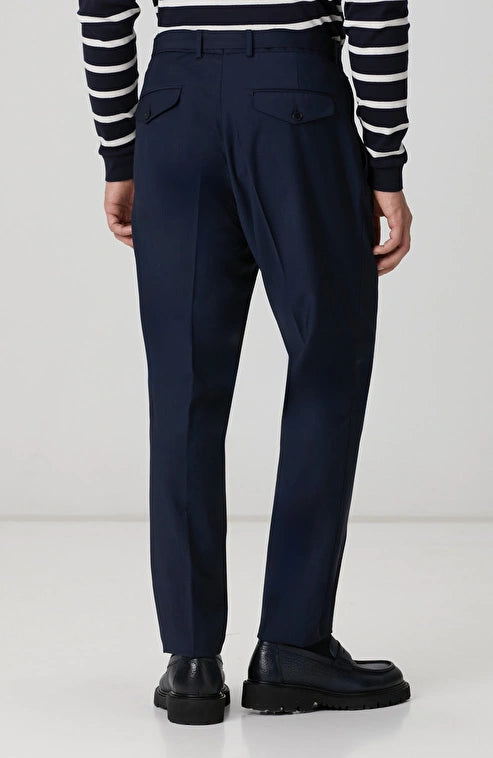 MEN'S Navy Blue Wool Trousers