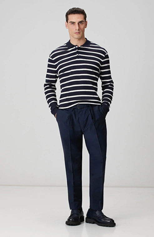 MEN'S Navy Blue Wool Trousers