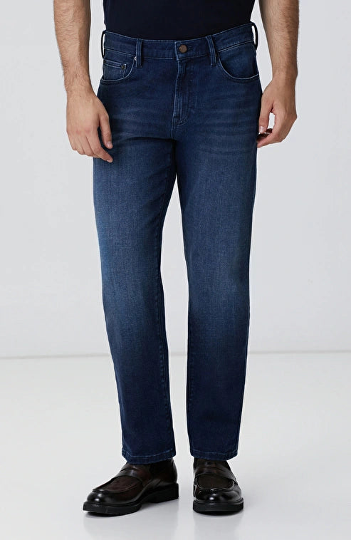 MEN'S Navy Blue Cashmere Touch Denim Pants