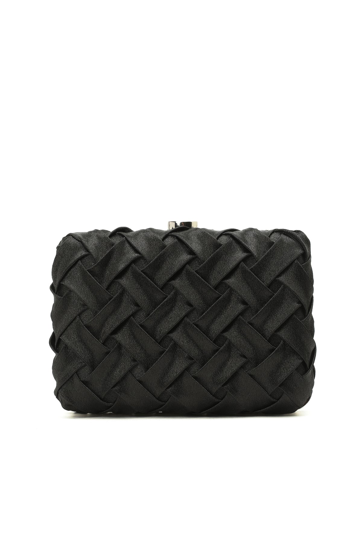 WOMEN'S Black Knit Detailed Women's Clutch
