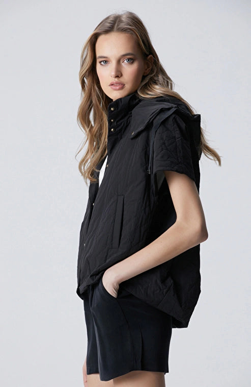 WOMEN'S N-Tech Black Quilted Casual Vest