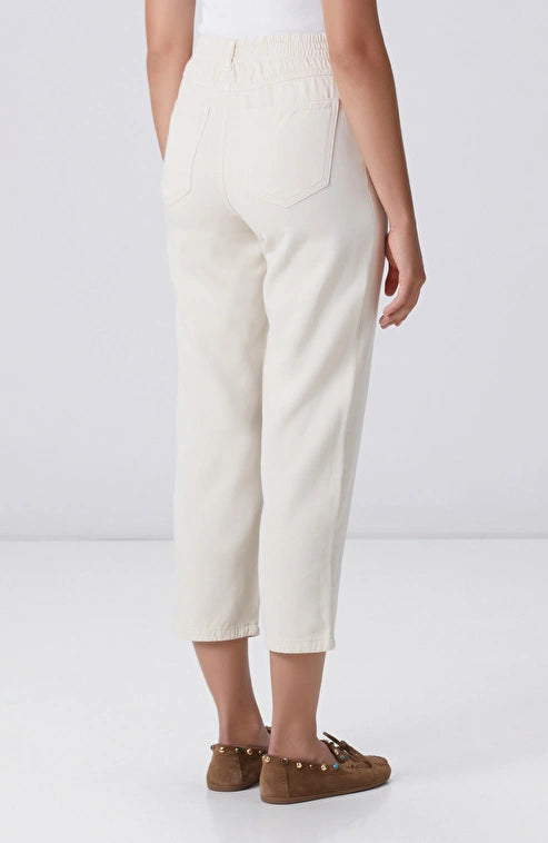 WOMEN'S Off-White Tencel Blend Casual Pants