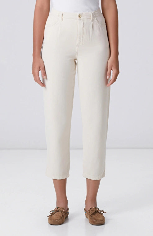 WOMEN'S Off-White Tencel Blend Casual Pants