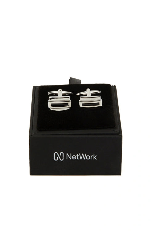 Silver Rectangular Cufflinks